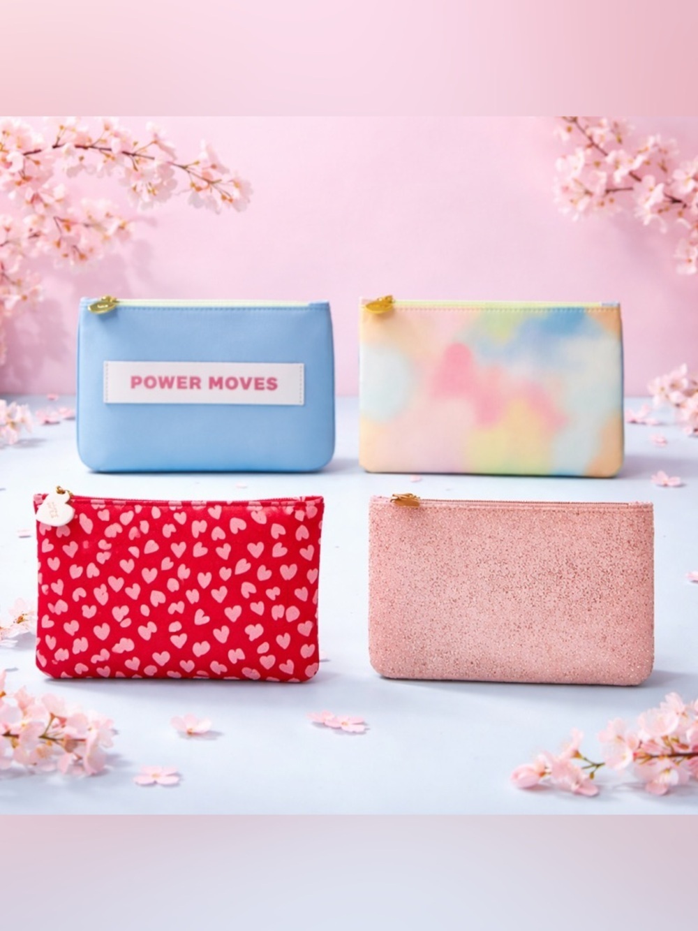 NEW Lot of 4 IPSY Cosmetic Makeup Bags Glam Bags Limited Edition 2021 & 2022